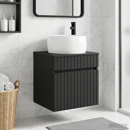 Wall-mounted Sink Vanity Black 49 x 44.5 x 66 cm
