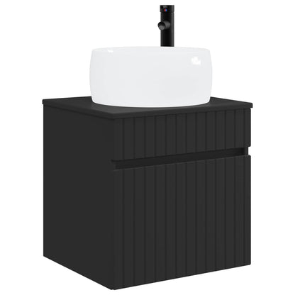 Wall-mounted Sink Vanity Black 49 x 44.5 x 66 cm