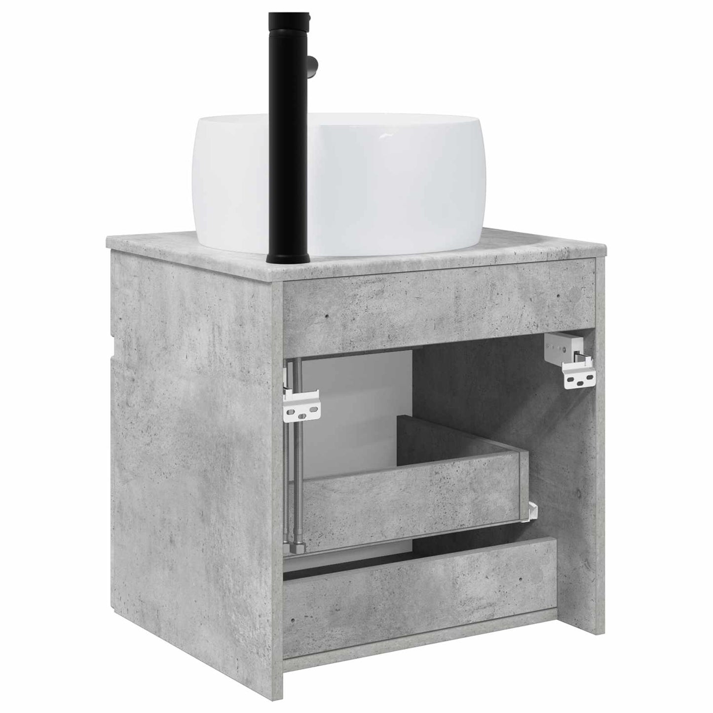 Wall-mounted Sink Vanity Concrete Grey 49 x 44.5 x 66 cm
