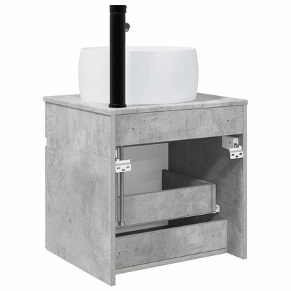 Wall-mounted Sink Vanity Concrete Grey 49 x 44.5 x 66 cm
