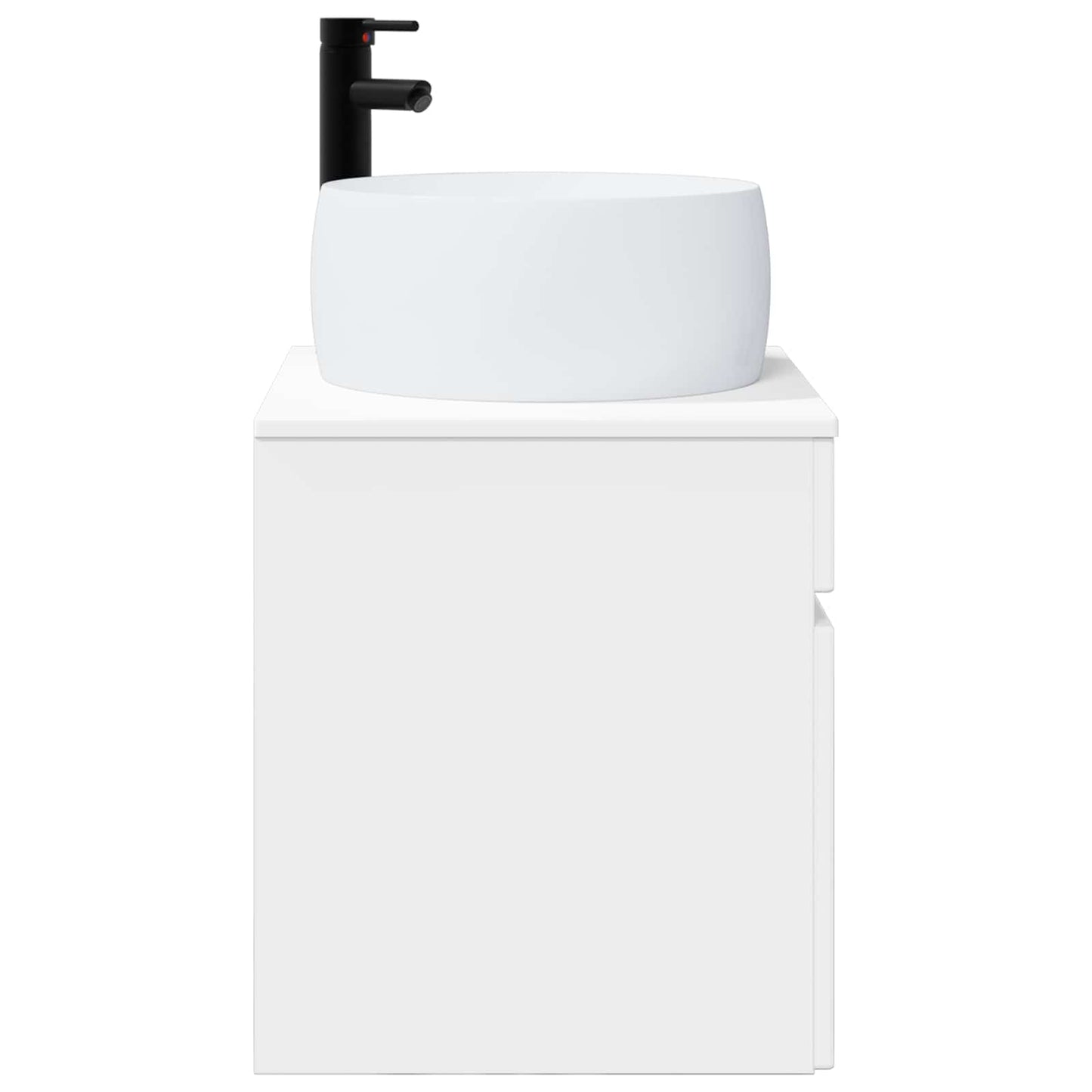 Wall-mounted Sink Vanity High Gloss White 49 x 44.5 x 66 cm