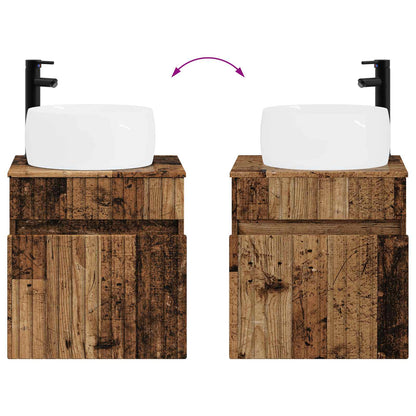 Wall-mounted Sink Vanity Old Wood 49 x 44.5 x 66 cm