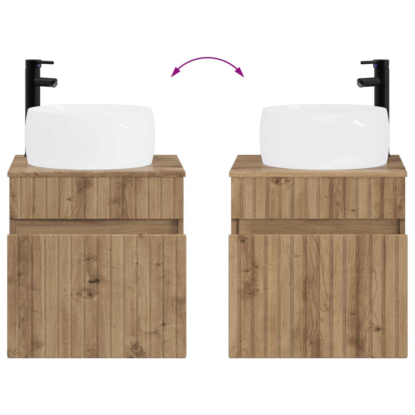 Wall-mounted Sink Vanity Artisan Oak 49 x 44.5 x 66 cm