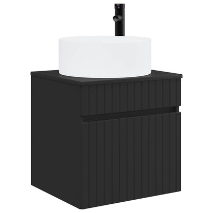 Wall-mounted Sink Vanity Black 49 x 44.5 x 65.5 cm