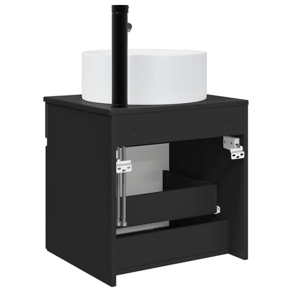 Wall-mounted Sink Vanity Black 49 x 44.5 x 65.5 cm