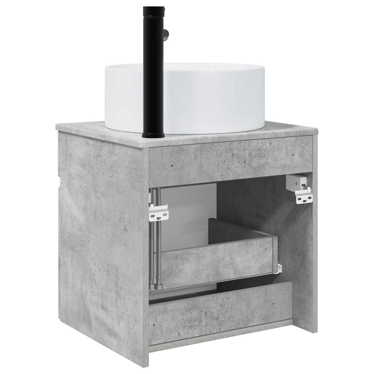 Wall-mounted Sink Vanity Concrete Grey 49 x 44.5 x 65.5 cm