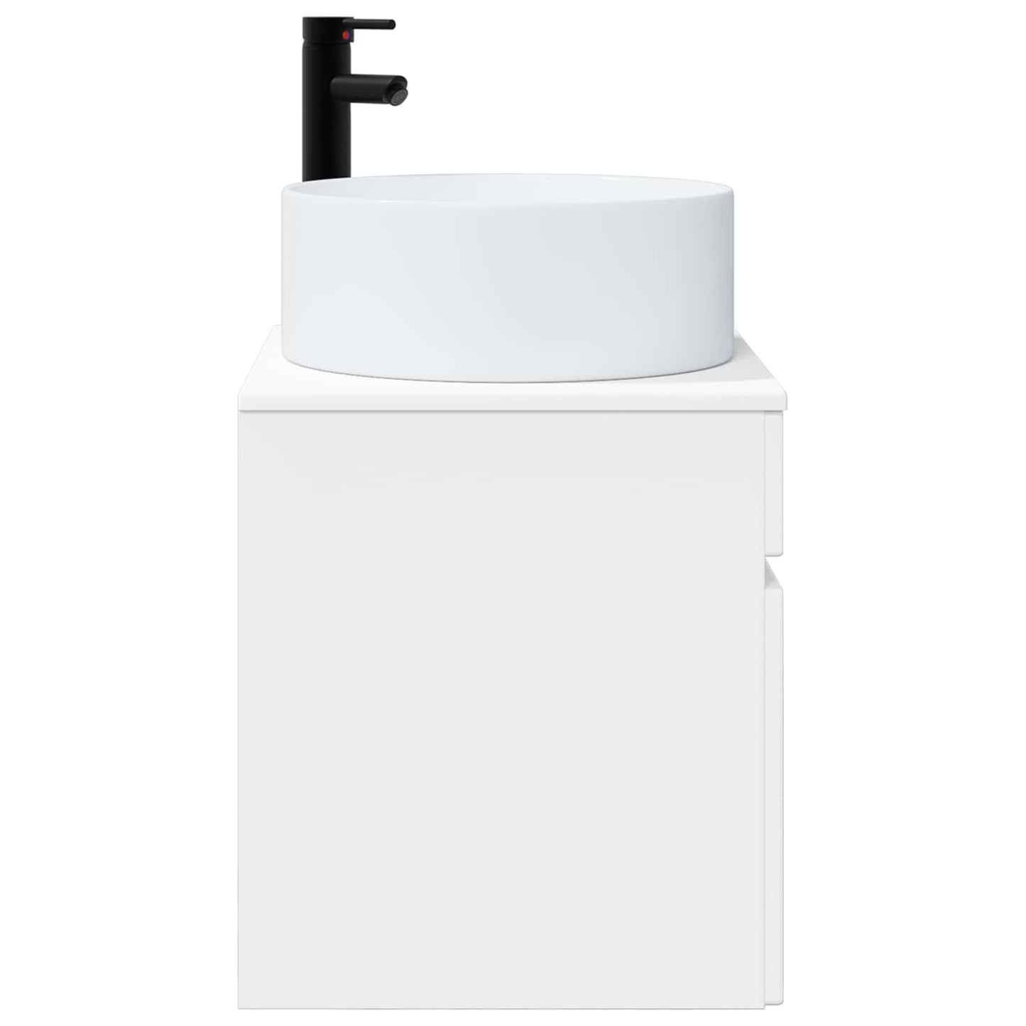 Wall-mounted Sink Vanity High Gloss White 49 x 44.5 x 65.5 cm