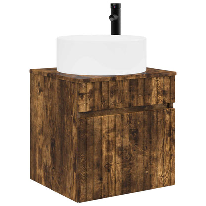 Wall-mounted Sink Vanity Smoked Oak 49 x 44.5 x 65.5 cm