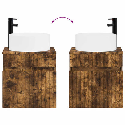 Wall-mounted Sink Vanity Smoked Oak 49 x 44.5 x 65.5 cm