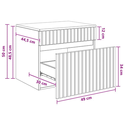 Wall-mounted Bathroom Cabinet Concrete Grey 59 x 44.5 x 50 cm