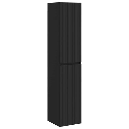 Wall-mounted Bathroom Cabinet Black 33 x 34.5 x 160 cm