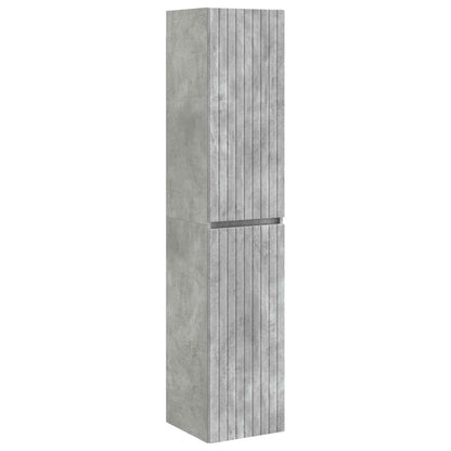Wall-mounted Bathroom Cabinet Concrete Grey 33 x 34.5 x 160 cm