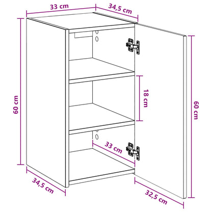 Wall-mounted Bathroom Cabinet Artisan Oak 33 x 34.5 x 60 cm