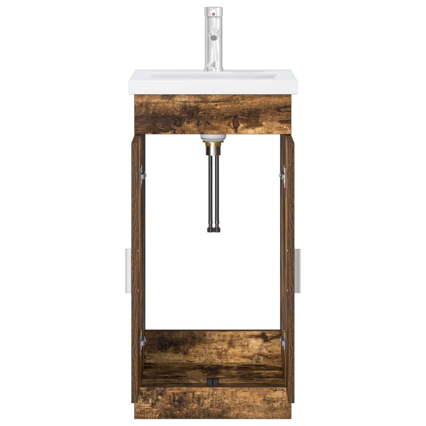 Bathroom Vanity with Sink Smoked Oak 42 x 40 x 84.5 cm