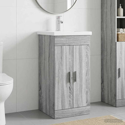 Bathroom Vanity with Sink Grey Sonoma 42 x 40 x 84.5 cm