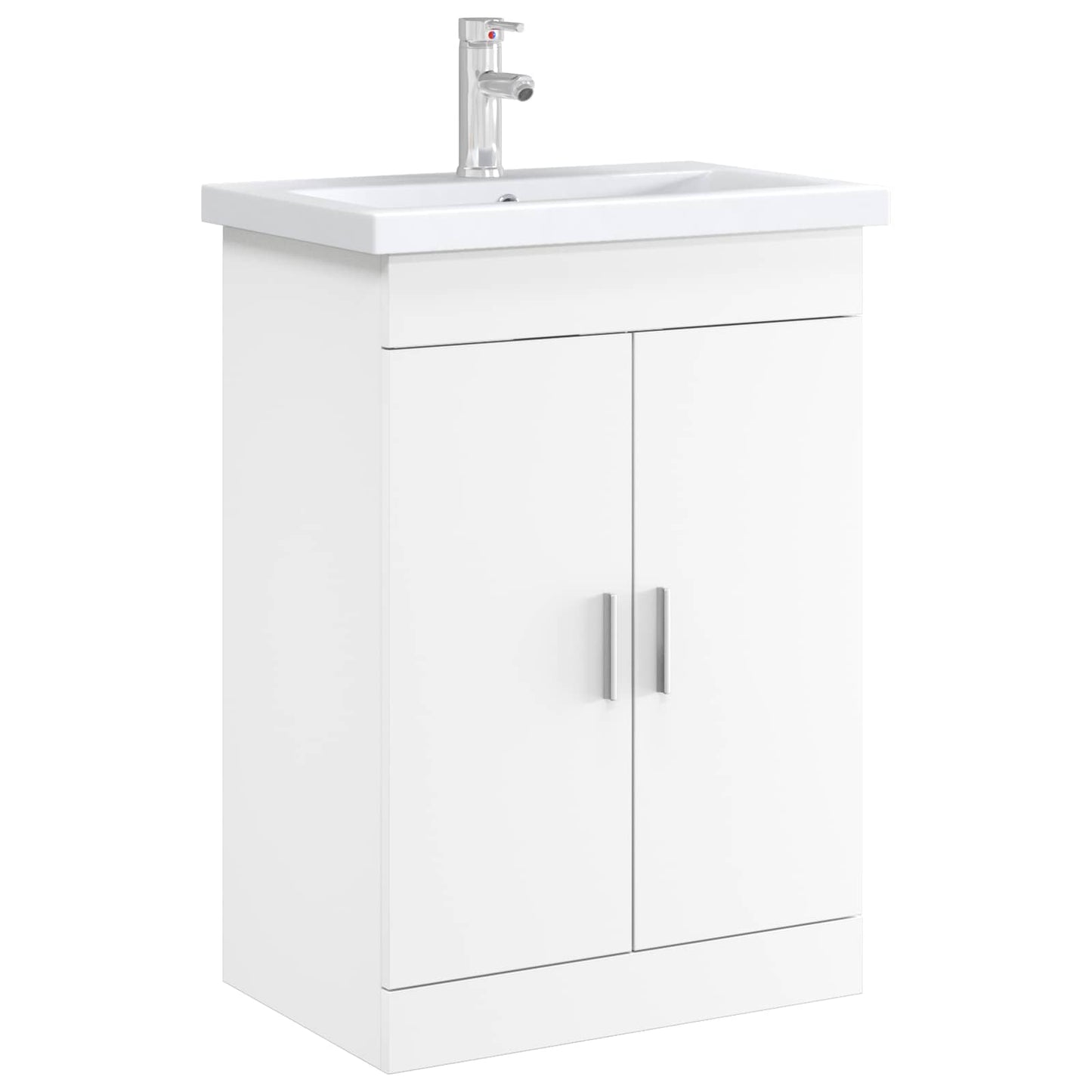 Bathroom Under Sink Cabinet White 56 x 37.5 x 81 cm
