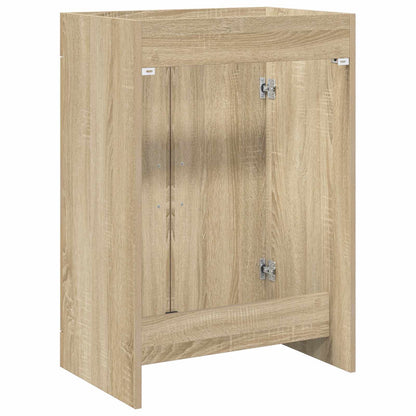 Bathroom Under Sink Cabinet Sonoma Oak 56 x 37.5 x 81 cm