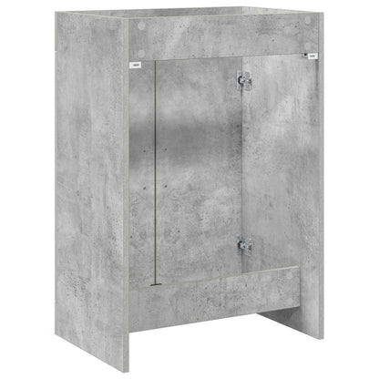 Bathroom Under Sink Cabinet Concrete Grey 56 x 37.5 x 81 cm