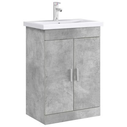 Bathroom Under Sink Cabinet Concrete Grey 78.5 x 37.5 x 81 cm