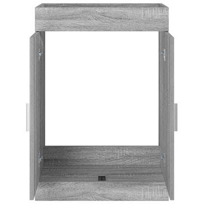 Bathroom Under Sink Cabinet Grey Sonoma 78.5 x 37.5 x 81 cm