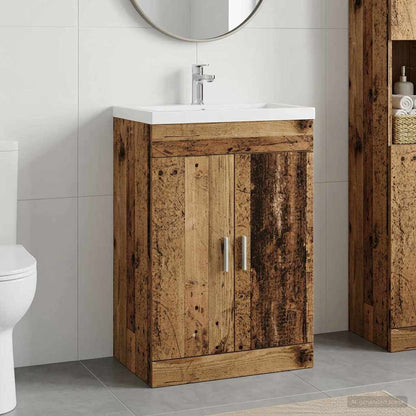 Bathroom Under Sink Cabinet Old Wood 78.5 x 37.5 x 81 cm