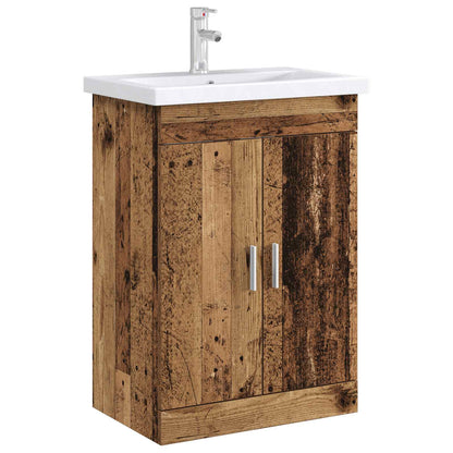 Bathroom Under Sink Cabinet Old Wood 78.5 x 37.5 x 81 cm