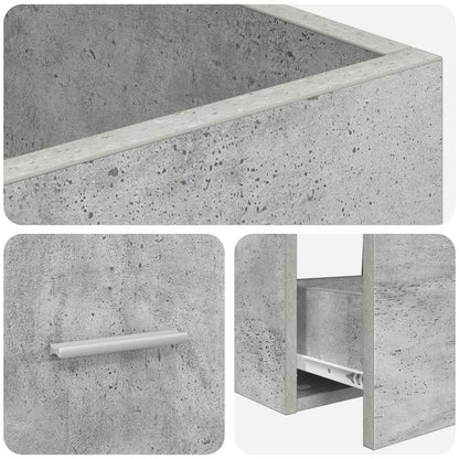 Bathroom Vanity with Sink Concrete Grey 42 x 40 x 84.5 cm