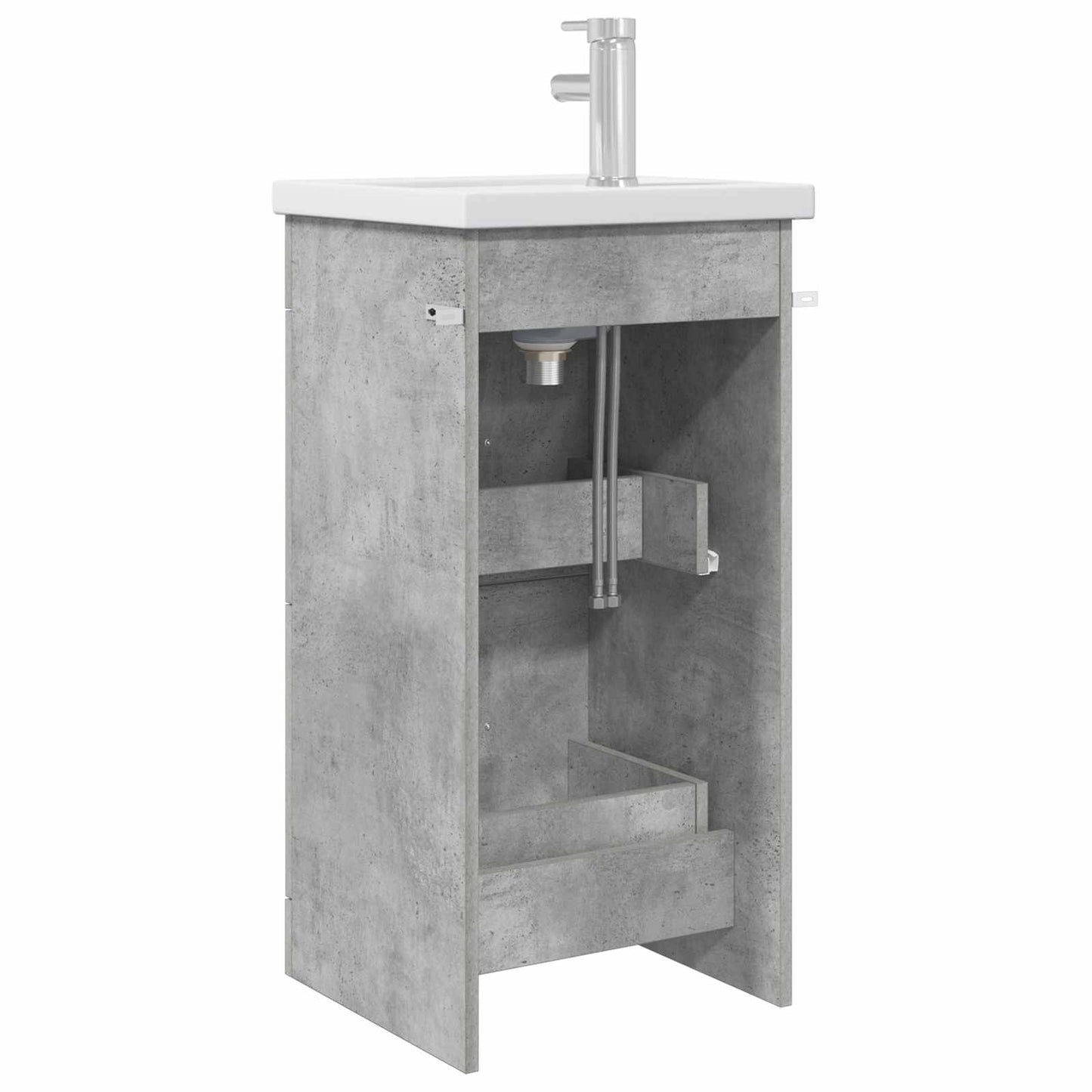 Bathroom Vanity with Sink Concrete Grey 42 x 40 x 84.5 cm