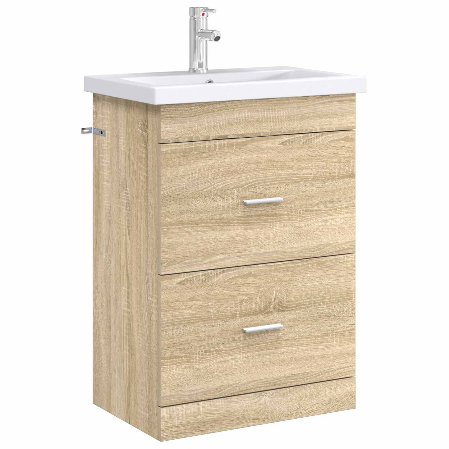 Bathroom Under Sink Cabinet Sonoma Oak 56 x 37.5 x 81 cm