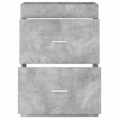 Bathroom Under Sink Cabinet Concrete Grey 56 x 37.5 x 81 cm
