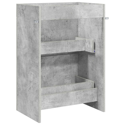 Bathroom Under Sink Cabinet Concrete Grey 56 x 37.5 x 81 cm