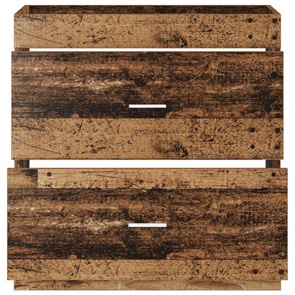 Bathroom Under Sink Cabinet Old Wood 78.5 x 37.5 x 81 cm