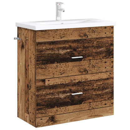 Bathroom Under Sink Cabinet Old Wood 78.5 x 37.5 x 81 cm