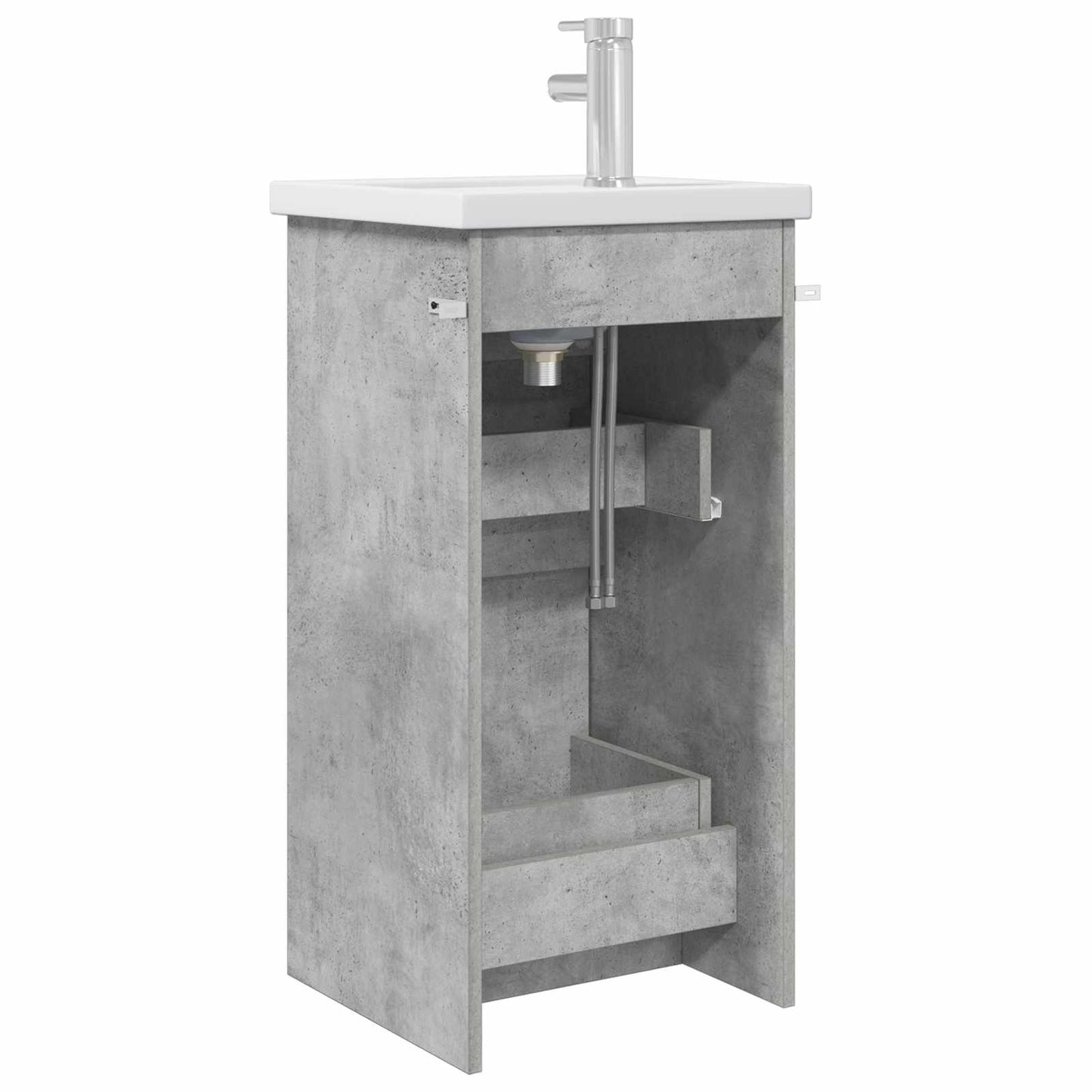 Bathroom Vanity with Sink Concrete Grey 42 x 40 x 84.5 cm