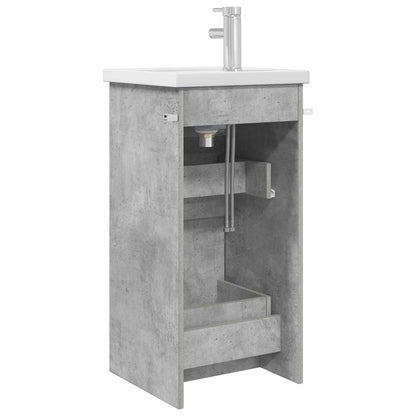 Bathroom Vanity with Sink Concrete Grey 42 x 40 x 84.5 cm