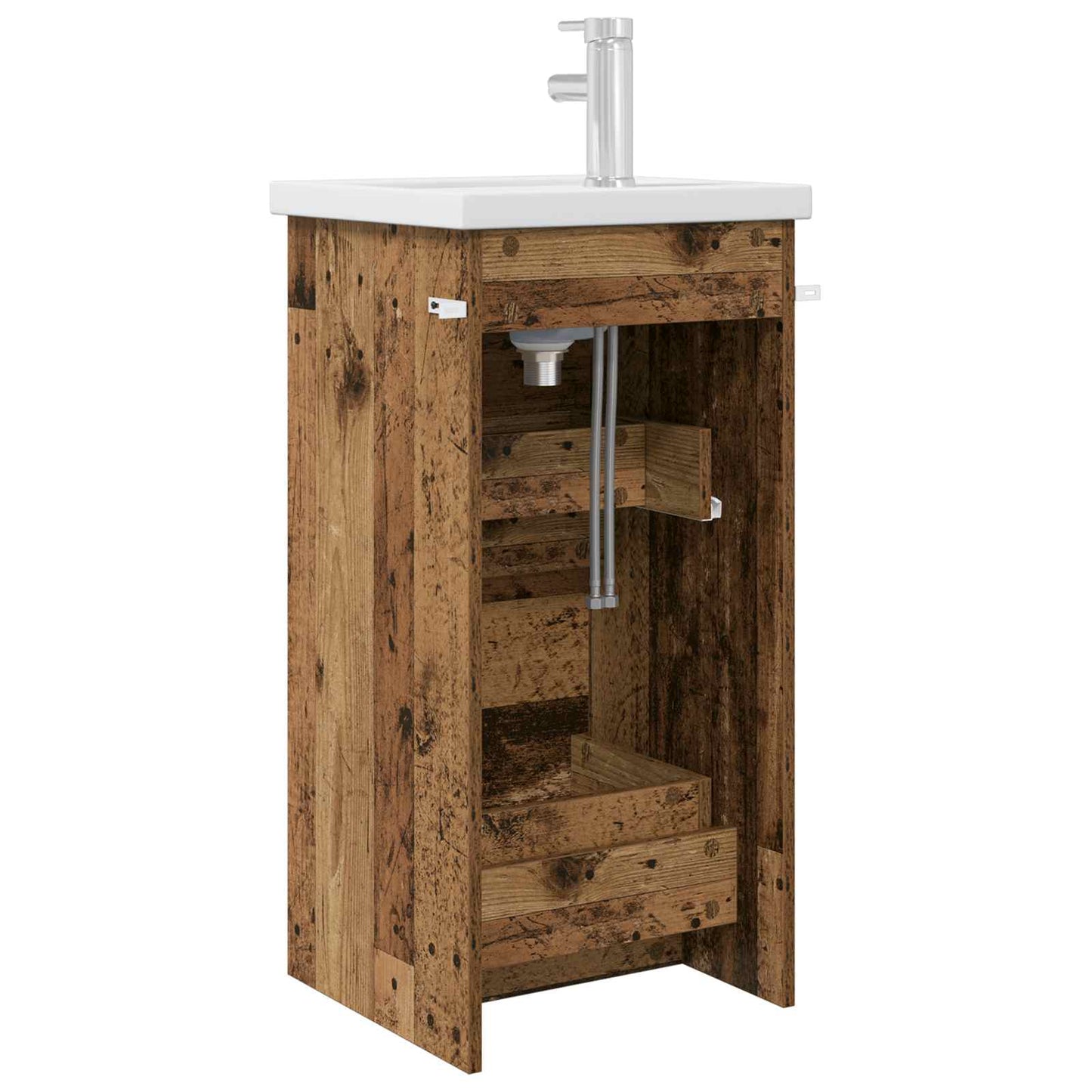 Bathroom Vanity with Sink Old Wood 42 x 40 x 84.5 cm