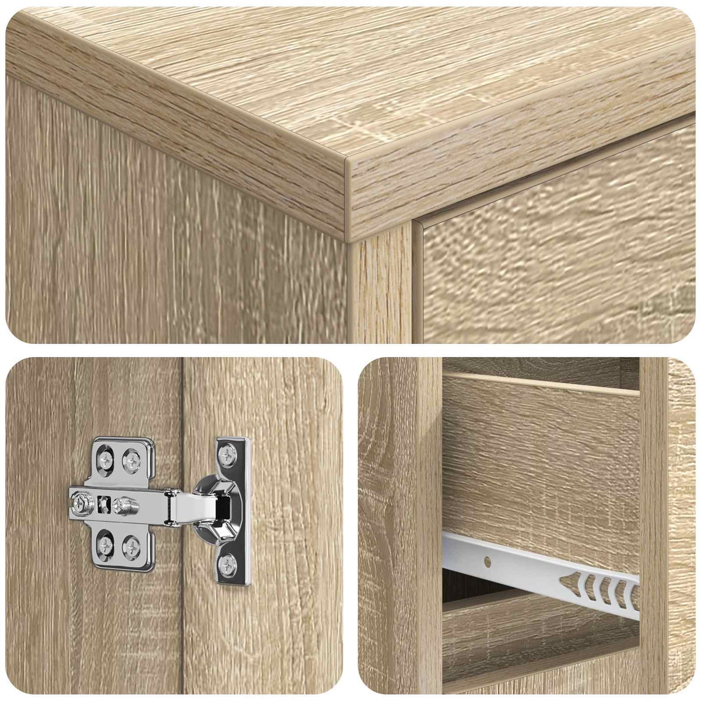 Bathroom Cabinet Sonoma Oak 35 x 36.5 x 85 cm Engineered Wood