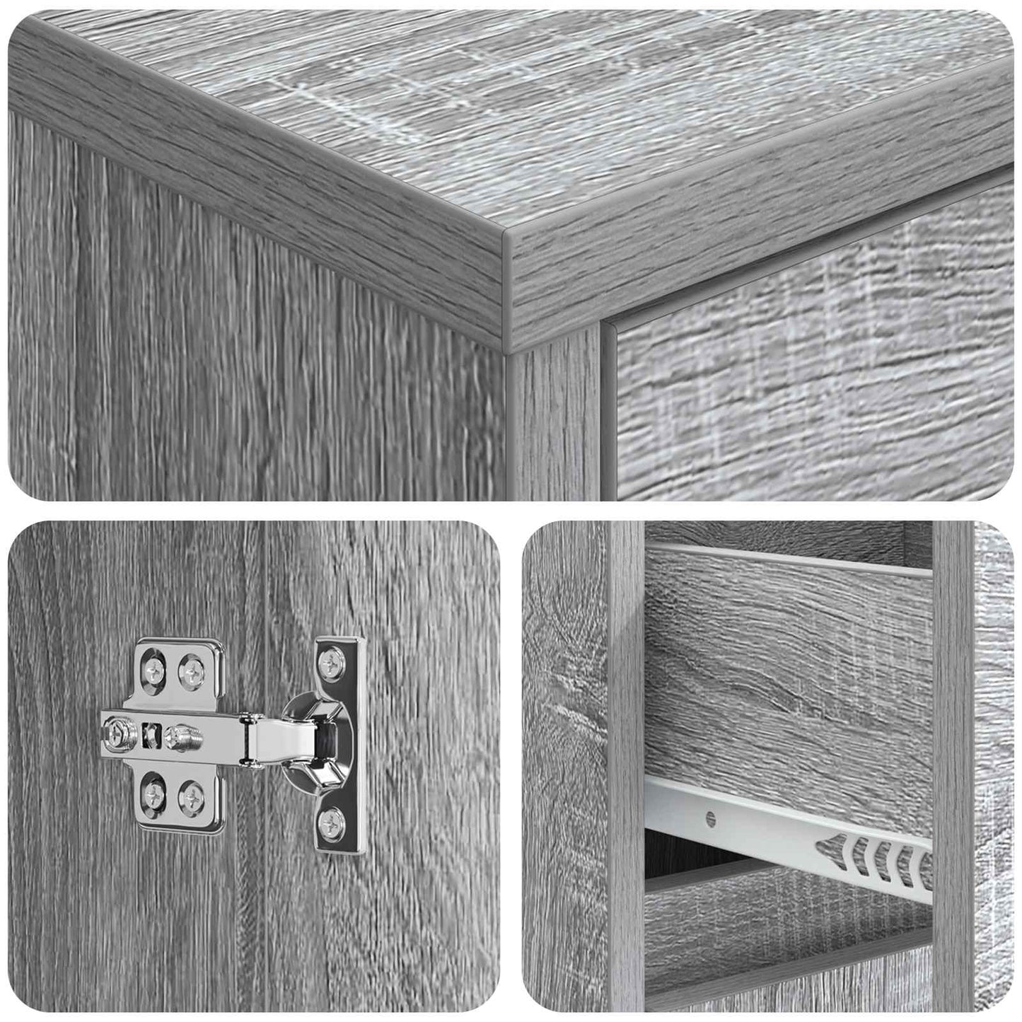 Bathroom Cabinet Grey Sonoma 35 x 36.5 x 85 cm Engineered Wood