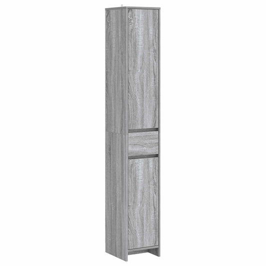 Bathroom Cabinet Grey Sonoma 30 x 33 x 190 cm Engineered Wood