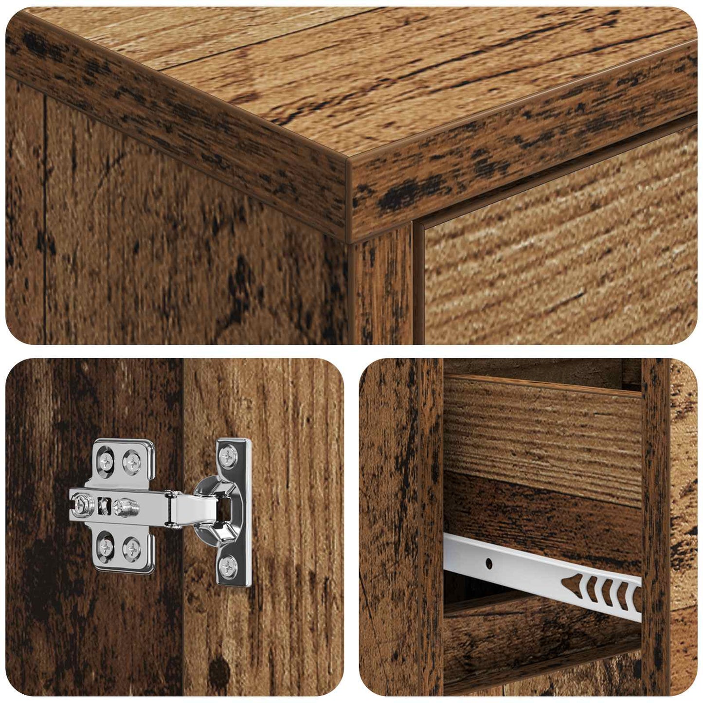 Bathroom Cabinet Old Wood 30 x 33 x 190 cm Engineered Wood