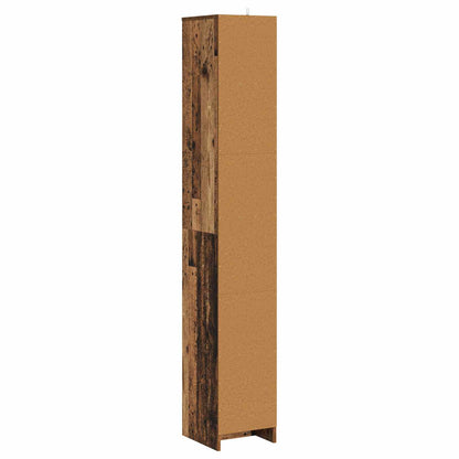 Bathroom Cabinet Old Wood 30 x 33 x 190 cm Engineered Wood