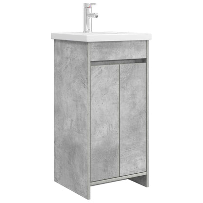 Bathroom Vanity with Sink Concrete Grey 42 x 40 x 84.5 cm