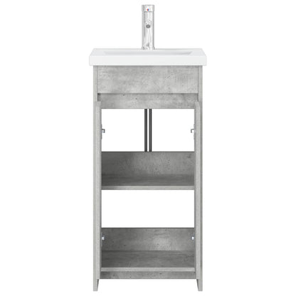 Bathroom Vanity with Sink Concrete Grey 42 x 40 x 84.5 cm