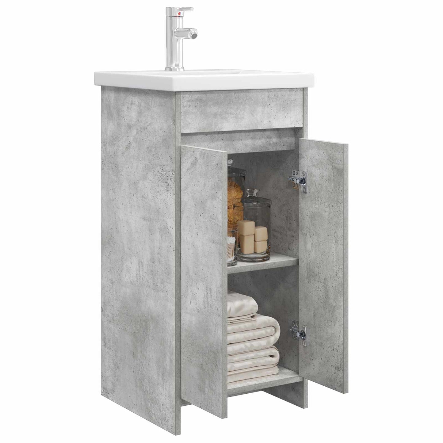 Bathroom Vanity with Sink Concrete Grey 42 x 40 x 84.5 cm