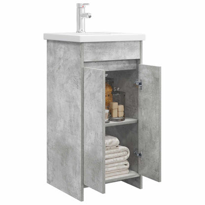 Bathroom Vanity with Sink Concrete Grey 42 x 40 x 84.5 cm