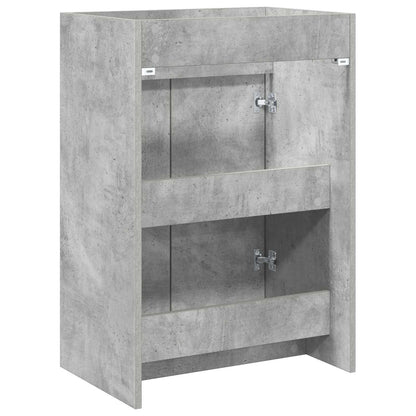 Bathroom Under Sink Cabinet Concrete Grey 56 x 37.5 x 81 cm
