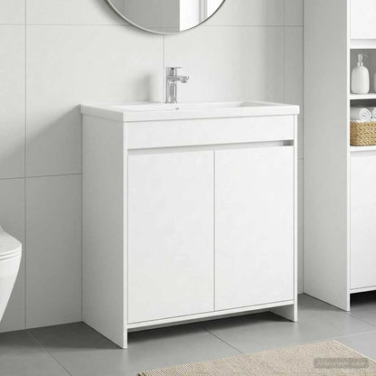 Bathroom Under Sink Cabinet White 78.5 x 37.5 x 81 cm