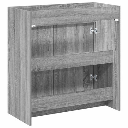 Bathroom Under Sink Cabinet Grey Sonoma 78.5 x 37.5 x 81 cm