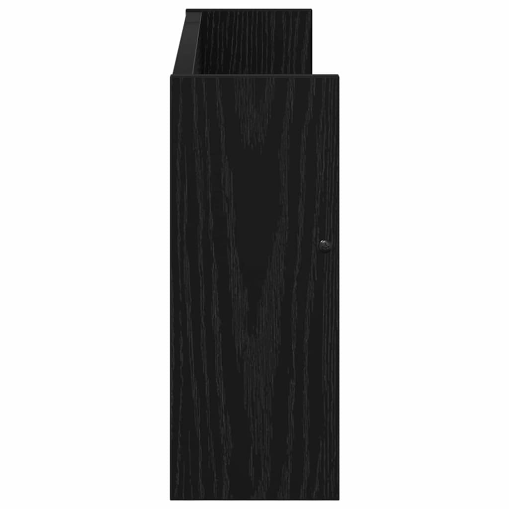 Magazine Rack 2 pcs Black Oak 60 x 12 x 30 cm Engineered Wood