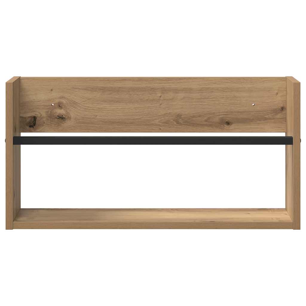 Magazine Rack 2 pcs Artisan Oak 60 x 12 x 30 cm Engineered Wood
